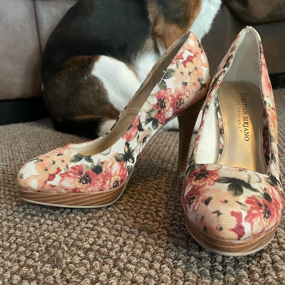 Floral Heels by Christian Siriano